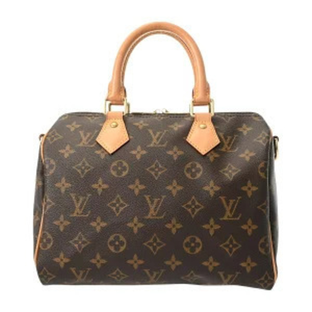 Louis Vuitton Monogram Speedy Bandouliere Canvas Bag 2Way Shoulder Bag Brown
